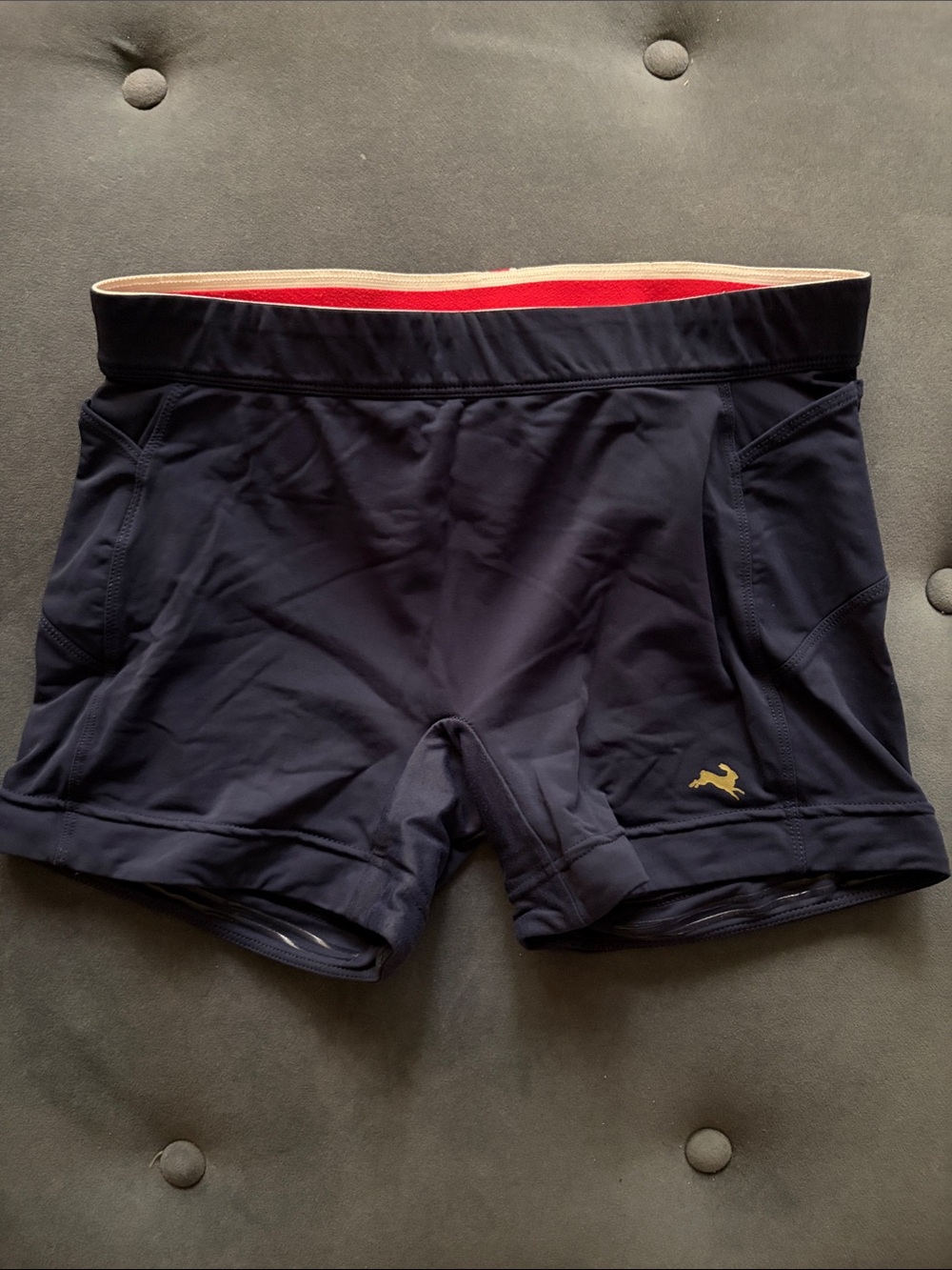 EUC Tracksmith Navy Lane 5 Navy Shorts